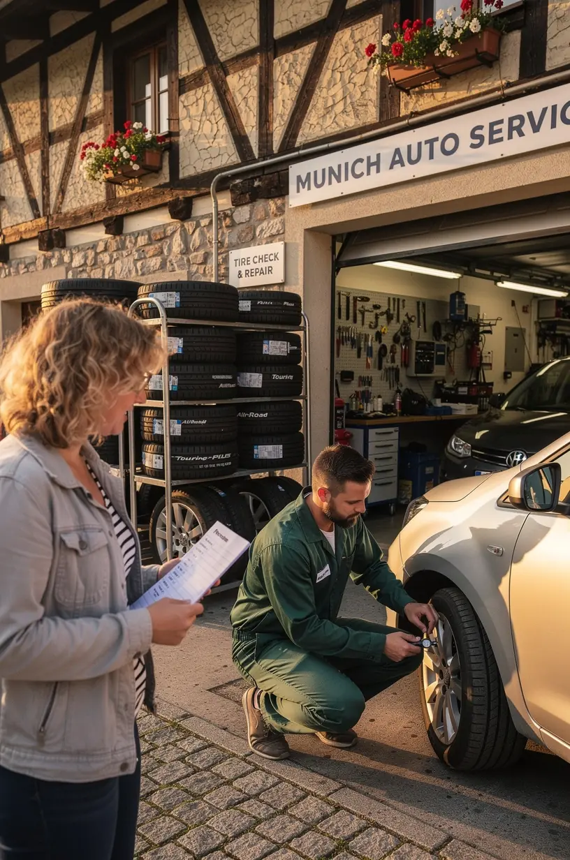 Autobatterie wird von Techniker mit Messgerät auf Ladezustand getestet